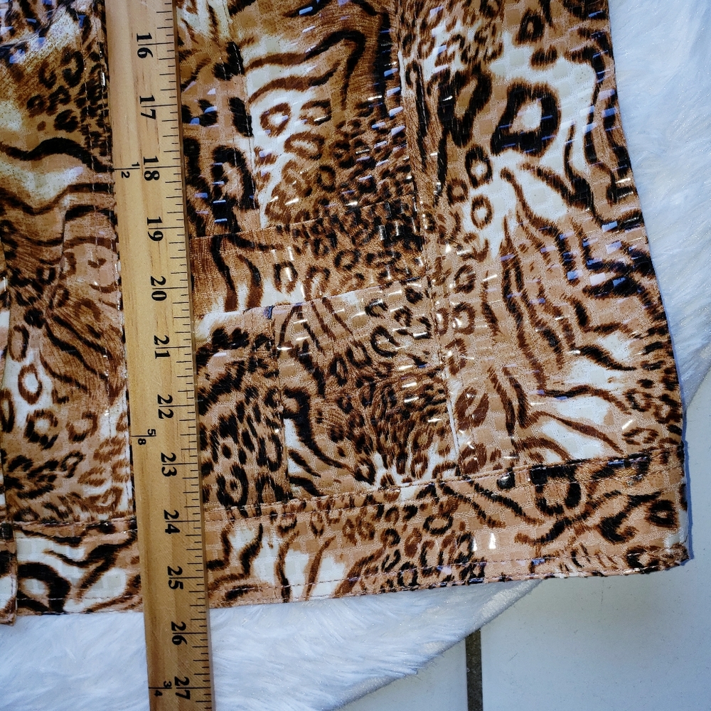 Ruby Rd. Animal Print Jacket Plus Size 18W Tiger Leopard - Picture 12 of 14